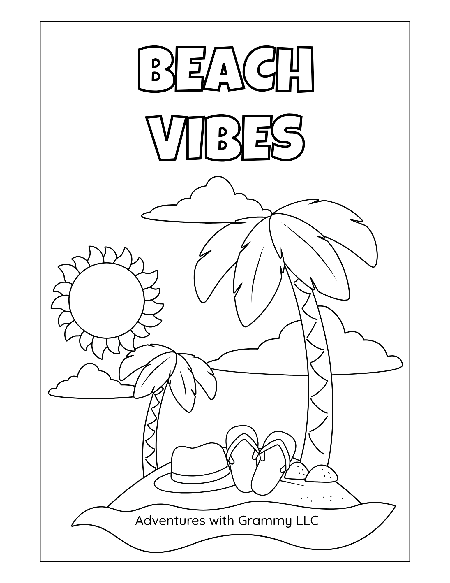 Summer Vacation Coloring Pages